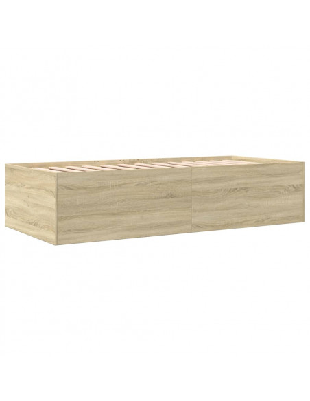 Divano Letto con Cassetti Rovere Sonoma 75x190 cm Multistrato