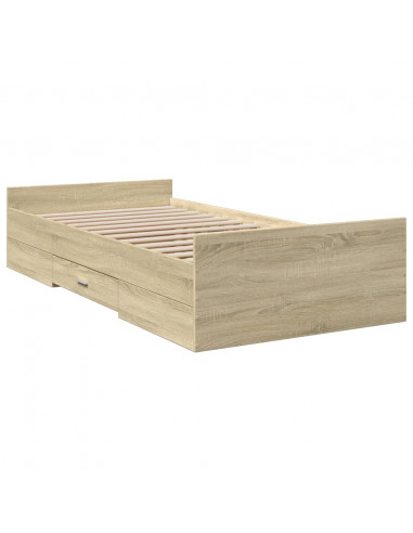Giroletto Cassetti Rovere Sonoma 90x200 cm Legno Multistrato