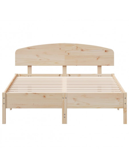 Giroletto con Testiera 150x200 cm in Legno Massello di Pino