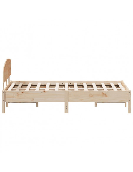 Giroletto con Testiera 120x200 cm in Legno Massello di Pino