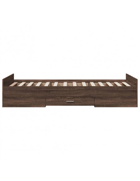 Giroletto Cassetti Rovere Marrone 75x190 cm Legno Multistrato