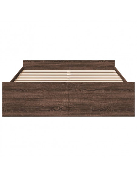 Giroletto Cassetti Rovere Marrone 150x200 cm Legno Multistrato