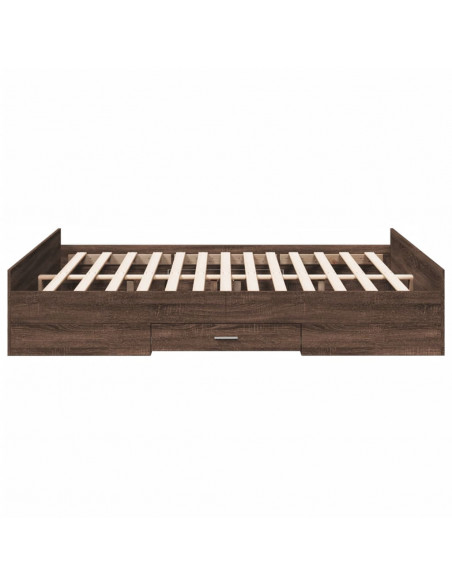 Giroletto Cassetti Rovere Marrone 150x200 cm Legno Multistrato