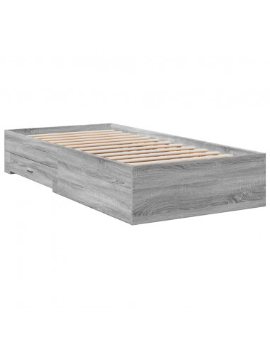 Giroletto Cassetti Grigio Sonoma 100x200 cm Legno Multistrato