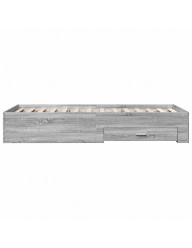 Giroletto Cassetti Grigio Sonoma 100x200 cm Legno Multistrato