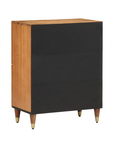 Credenza 60x33x75 cm in Legno Massello di Mango