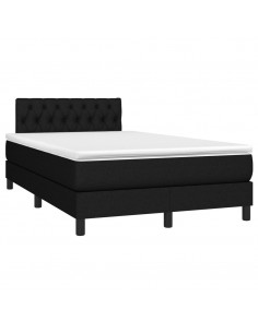 Giroletto a Molle con Materasso Nero 120x190 cm in Tessuto 2