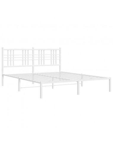 Giroletto con Testiera Metallo Bianco 150x200 cm