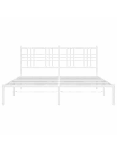 Giroletto con Testiera Metallo Bianco 150x200 cm