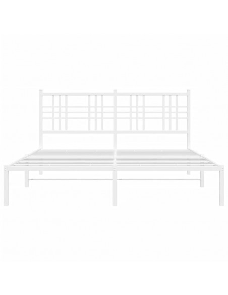Giroletto con Testiera Metallo Bianco 150x200 cm