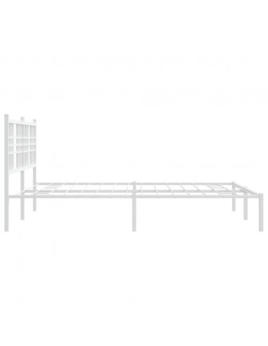 Giroletto con Testiera Metallo Bianco 150x200 cm