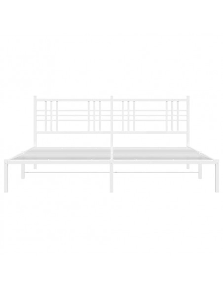 Giroletto con Testiera Metallo Bianco 180x200 cm