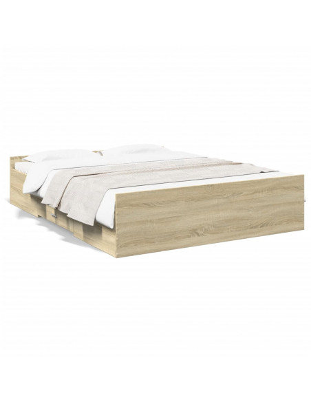 Giroletto Cassetti Rovere Sonoma 150x200 cm Legno Multistrato