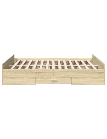 Giroletto Cassetti Rovere Sonoma 150x200 cm Legno Multistrato