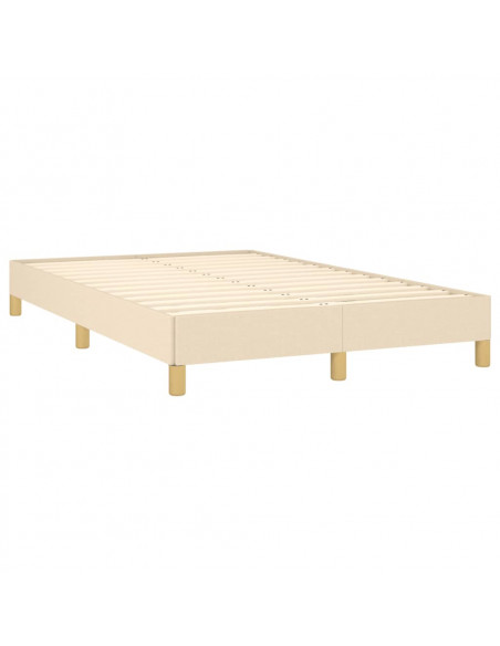 Giroletto a Molle con Materasso Crema 120x190 cm in Tessuto