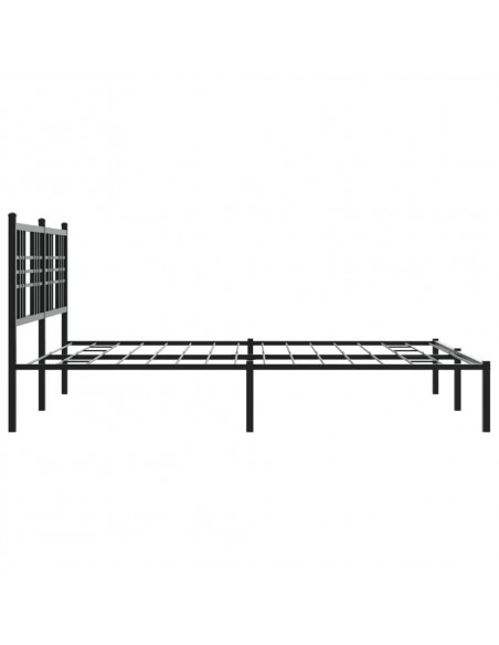 Giroletto con Testiera in Metallo Nero 150x200 cm