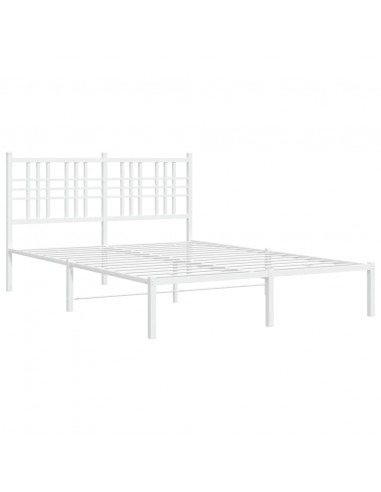 Giroletto con Testiera Metallo Bianco 120x190 cm