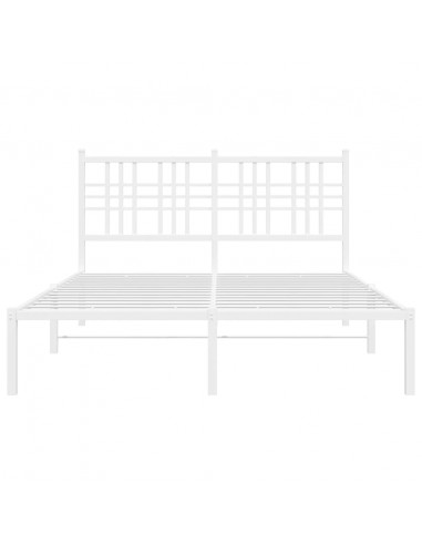 Giroletto con Testiera Metallo Bianco 120x190 cm