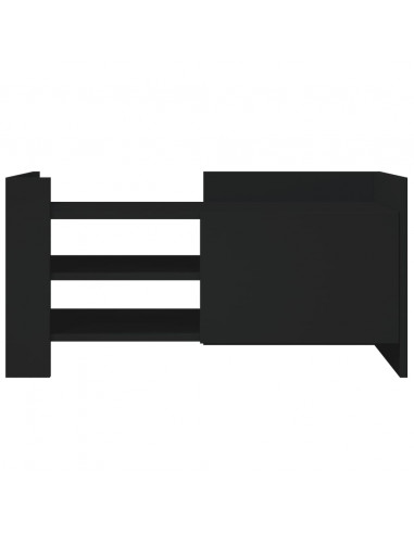 Mobile Porta TV Nero 80x35x40 cm in Legno Multistrato