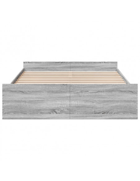 Giroletto Cassetti Grigio Sonoma 150x200 cm Legno Multistrato