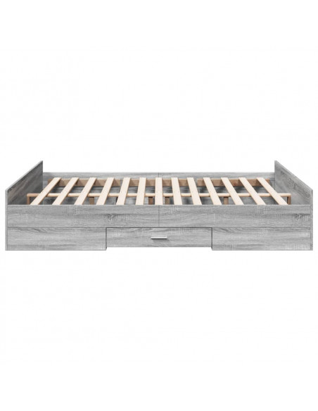 Giroletto Cassetti Grigio Sonoma 150x200 cm Legno Multistrato