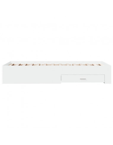 Giroletto con Cassetti Bianco 100x200 cm in Legno Multistrato