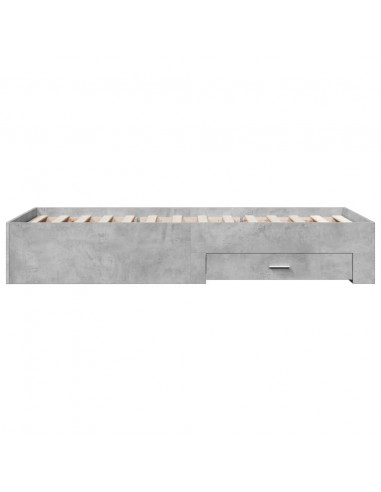 Giroletto Cassetti Grigio Cemento 100x200 cm Legno Multistrato