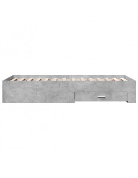 Giroletto Cassetti Grigio Cemento 100x200 cm Legno Multistrato