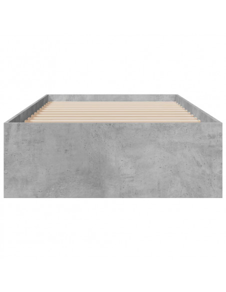 Giroletto Cassetti Grigio Cemento 90x190 cm Legno Multistrato