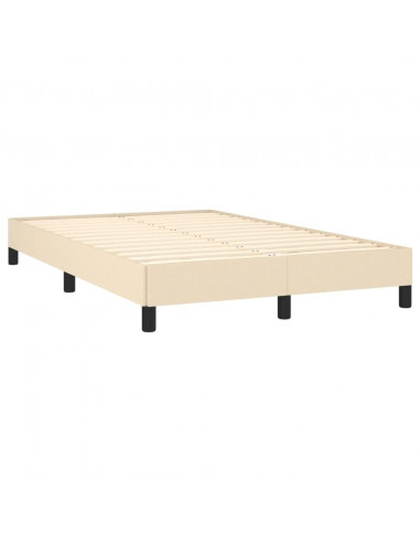 Giroletto a Molle con Materasso Crema 120x190 cm in Tessuto