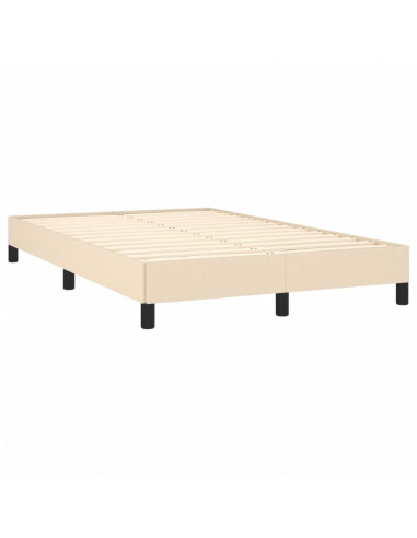 Giroletto a Molle con Materasso Crema 120x190 cm in Tessuto