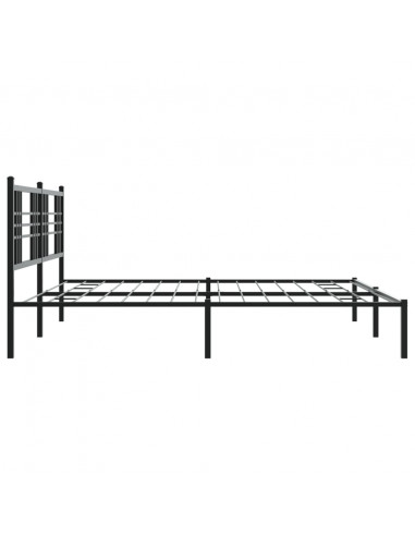 Giroletto con Testiera in Metallo Nero 200x200 cm