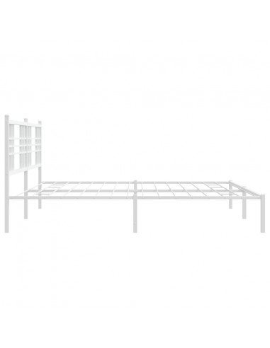 Giroletto con Testiera Metallo Bianco 183x213 cm