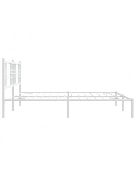 Giroletto con Testiera Metallo Bianco 183x213 cm