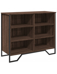 Credenza Rovere Marrone 91x35,5x74,5 cm in Legno Multistrato 2