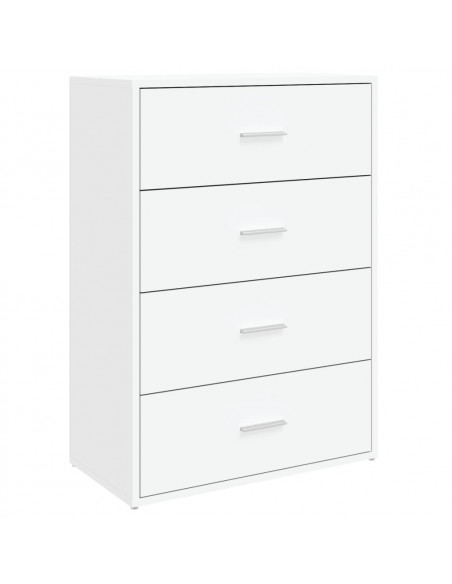Credenze 2 pz Bianche 60x31x84 cm in Legno Multistrato