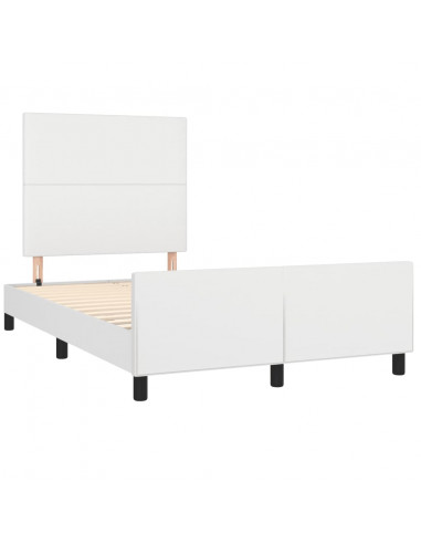 Giroletto con Testiera Bianco 120x190 cm in Similpelle