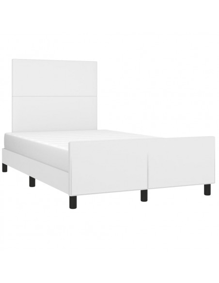 Giroletto con Testiera Bianco 120x190 cm in Similpelle