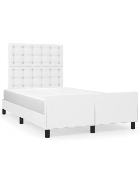 Giroletto con Testiera Bianco 120x190 cm in Similpelle