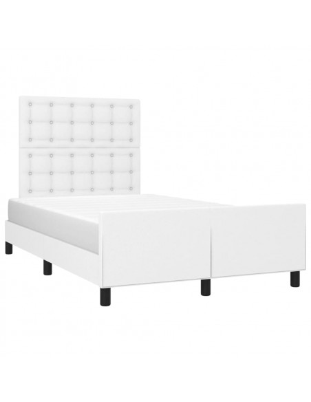 Giroletto con Testiera Bianco 120x190 cm in Similpelle