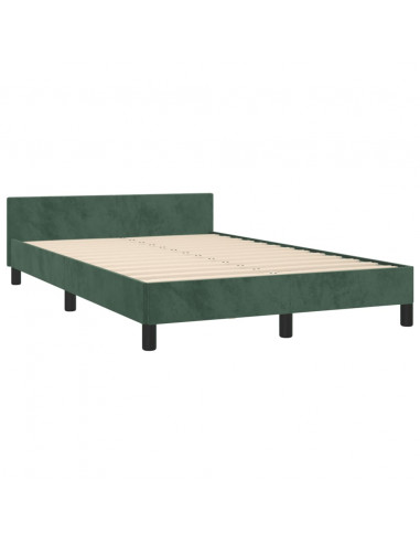 Giroletto con Testiera Verde Scuro 120x190 cm in Velluto