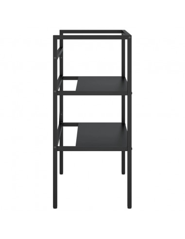 Struttura per Lavabo da Bagno Nera 59x38x83 cm in Ferro