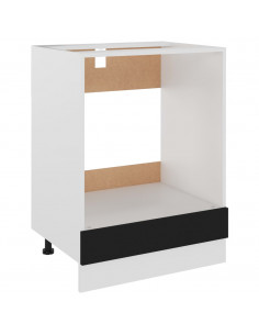 Mobile per Forno Nero 60x46x81,5 cm in Legno Multistrato 2