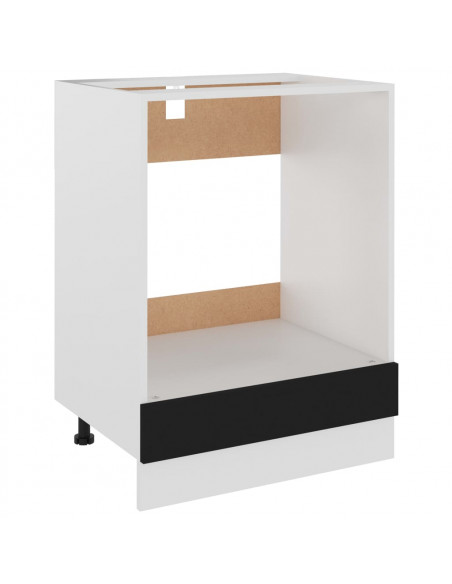 Mobile per Forno Nero 60x46x81,5 cm in Legno Multistrato
