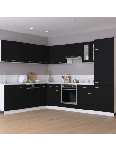 Mobile per Forno Nero 60x46x81,5 cm in Legno Multistrato