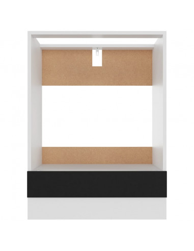 Mobile per Forno Nero 60x46x81,5 cm in Legno Multistrato