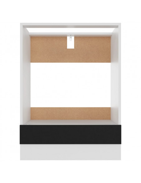 Mobile per Forno Nero 60x46x81,5 cm in Legno Multistrato