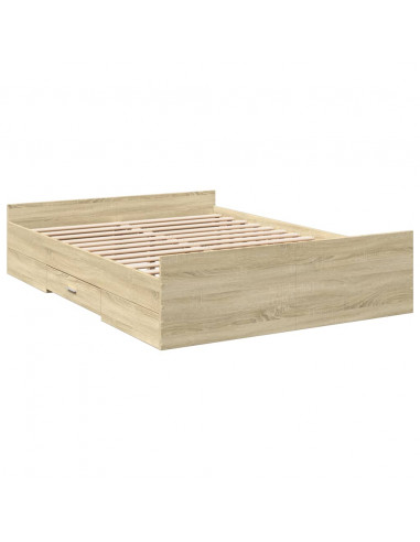 Giroletto Cassetti Rovere Sonoma 140x190 cm Legno Multistrato