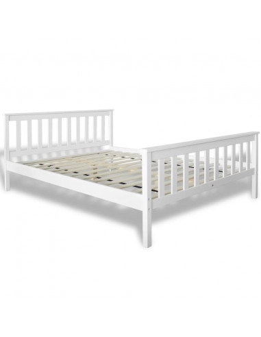 Letto con Materasso in Massello di Pino 140x200 cm