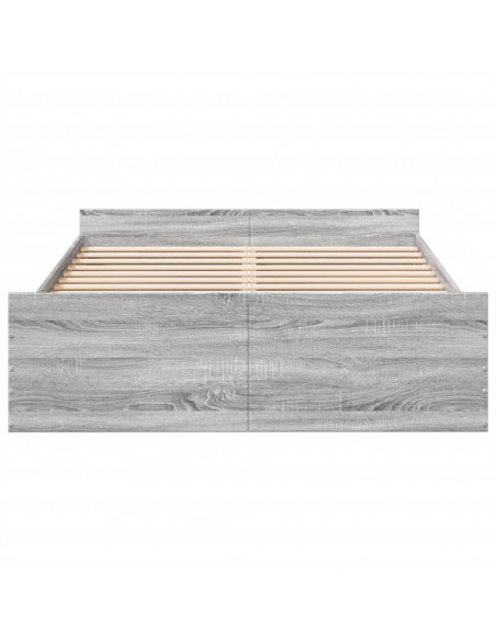 Giroletto Cassetti Grigio Sonoma 140x190 cm Legno Multistrato
